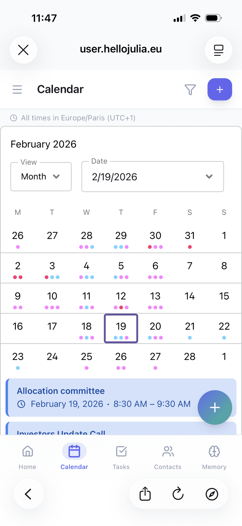 Portal Calendar — unified view of all connected calendars
